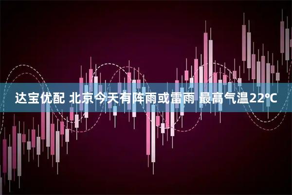 达宝优配 北京今天有阵雨或雷雨 最高气温22℃